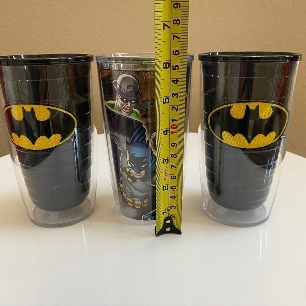 EUC 3 Batman Teris 16 oz cups + lids - Picture 6 of 12
